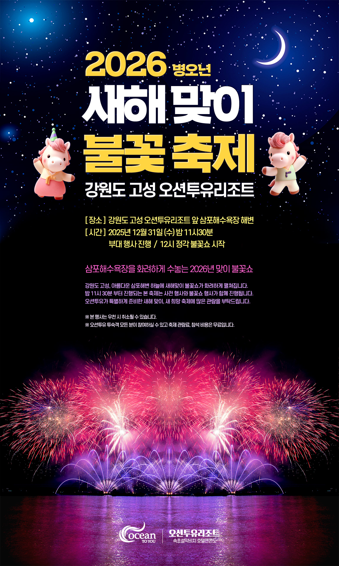 오션투유 불꽃쇼 축제